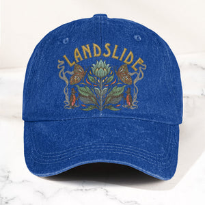 Fleetwood Mac Landslide Stevie Nicks Butterfly Floral Lyrics Music Merch Denim Cap Retro Vintage Dad Cap Gift For Dad (With Box)