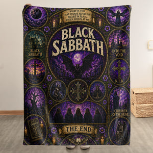 Black Sabbath Sherpa Blanket The End Stained Glass Blanket