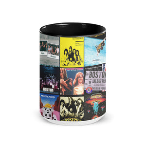 Boston Accent Mug Classic Album Cover Collage Gift for Rock Fans