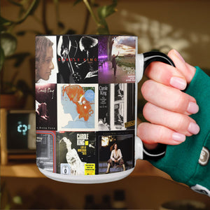 Carole King Accent Mug Timeless Singer-Songwriter Album Collage Gift