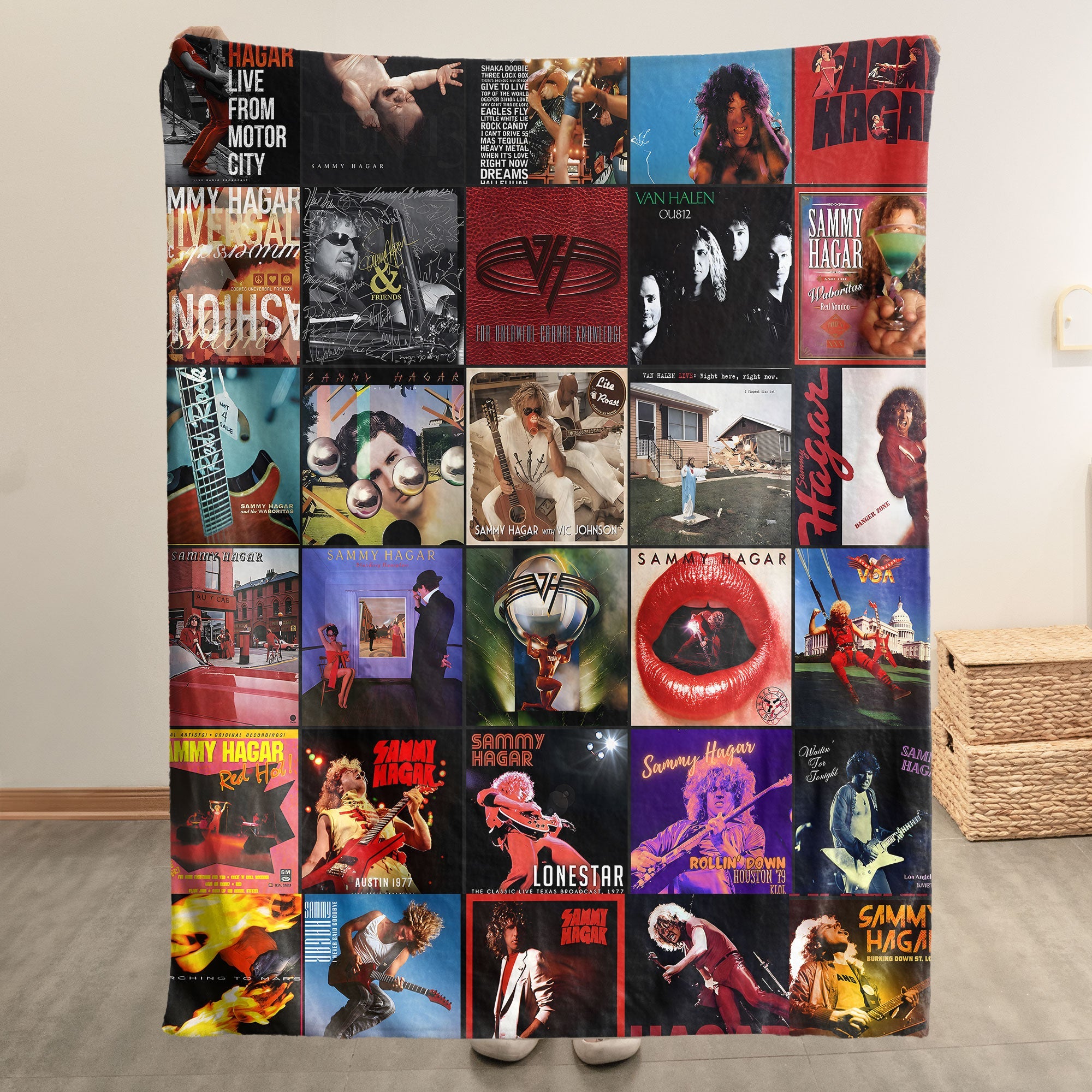 Sammy Hagar Sherpa Blanket A Fiery Tribute to the Red Rocker