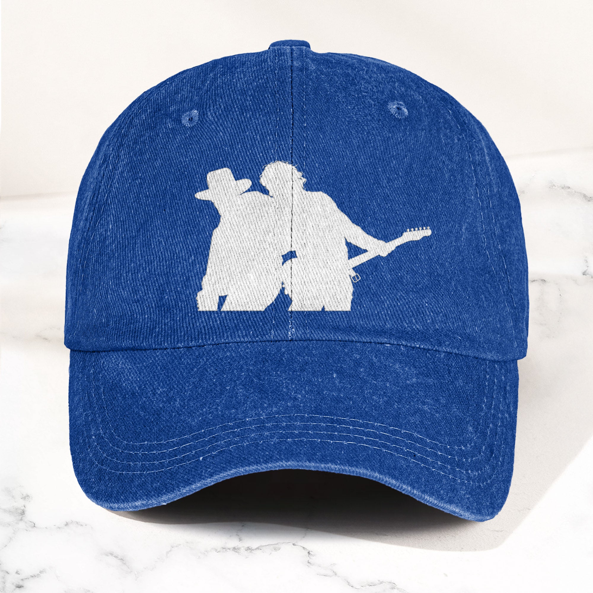 Bruce Springsteen And Clarence Clemons Denim Cap Retro Rock Music Fan Cap (With Box)