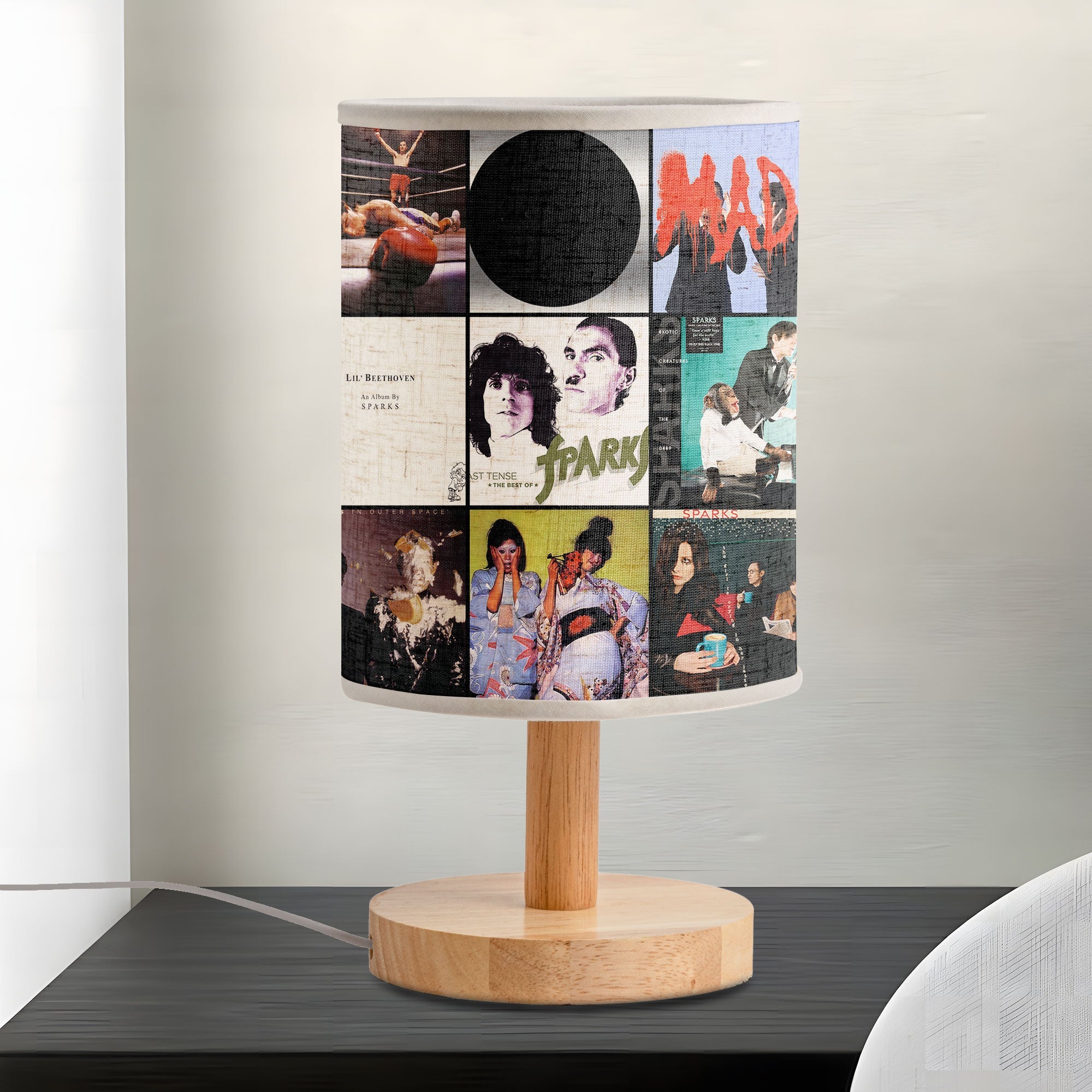 Sparks Albums Lamp Light Up with Electric Art Pop Energy