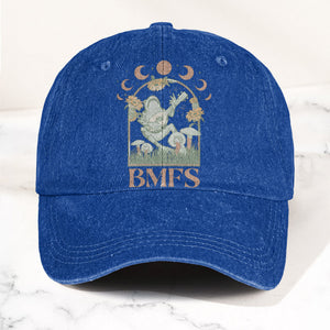 Billy Strings BMFS Frog Mandolin Sunflowers Moon Phase Vintage Graphic Denim Cap Retro Vintage Dad Cap Gift For Dad (With Box)