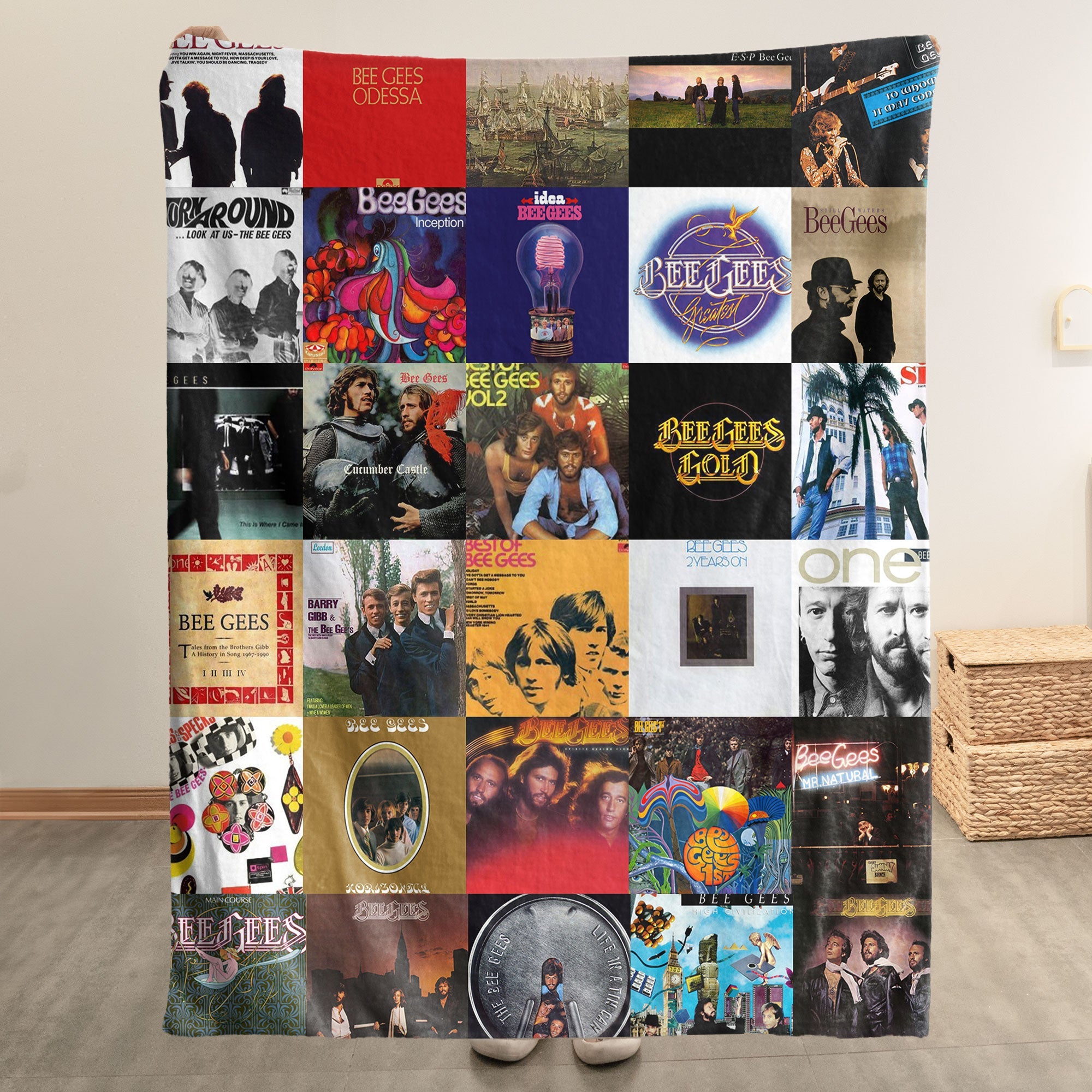 Bee Gees Sherpa Blanket Timeless Pop & Disco Warmth Wrapped in Iconic Album Art