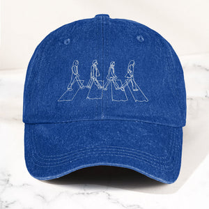 Abbey Road The Beatles Denim Dad Cap Iconic Album Design (With BOX)