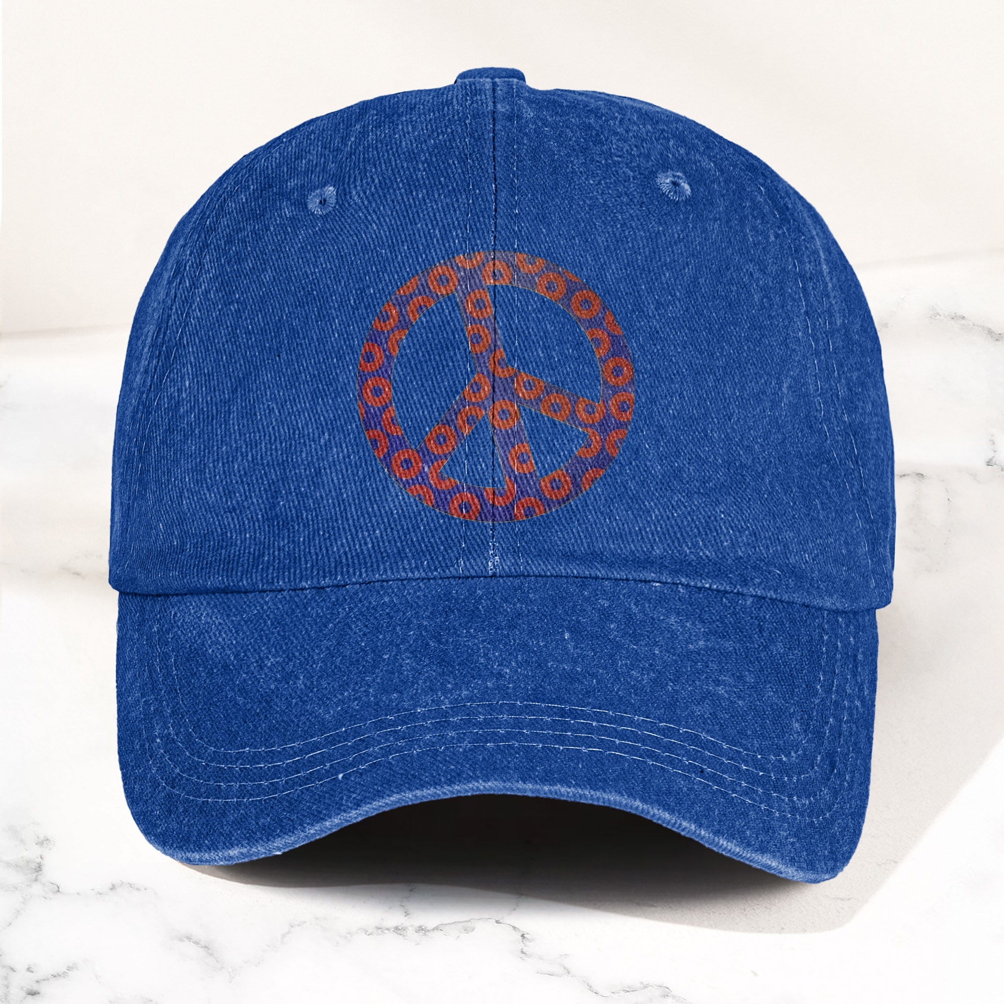 Phish Donut Peace Sign Denim Cap Retro Music Phish Cap Gift For Dad (With Box)