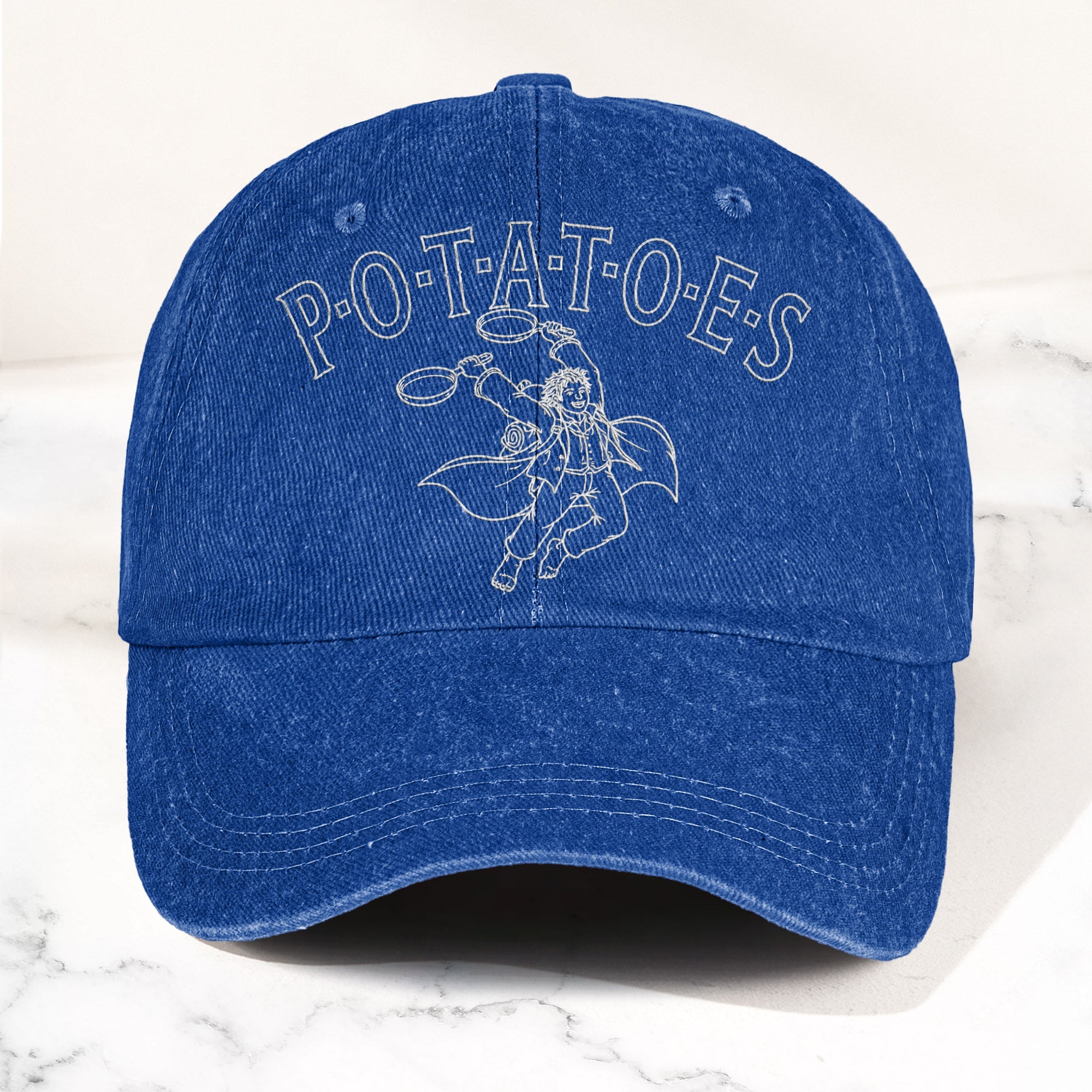 Swan Fall Potatoes Samwise Gamgee Denim Cap Led Zeppelin Inspired Retro Vintage Dad Cap Gift (With Box)