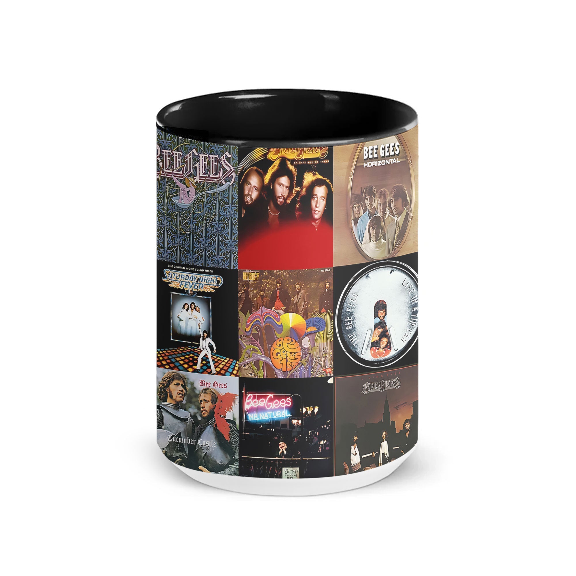 Bee Gees Accent Mug Classic Album Cover Collage Gift