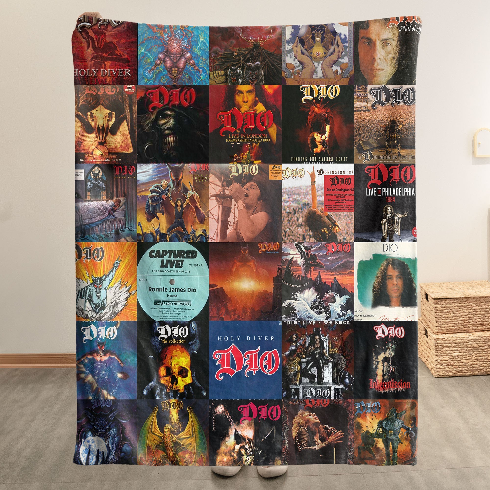 Dio Sherpa Blanket A Heavy Metal Icon Tribute for True Rock Fans