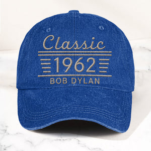 Bob Dylan Classic 1962 Est Folk Rock Music Merch Denim Cap Retro Vintage Dad Cap Gift For Dad (With Box)