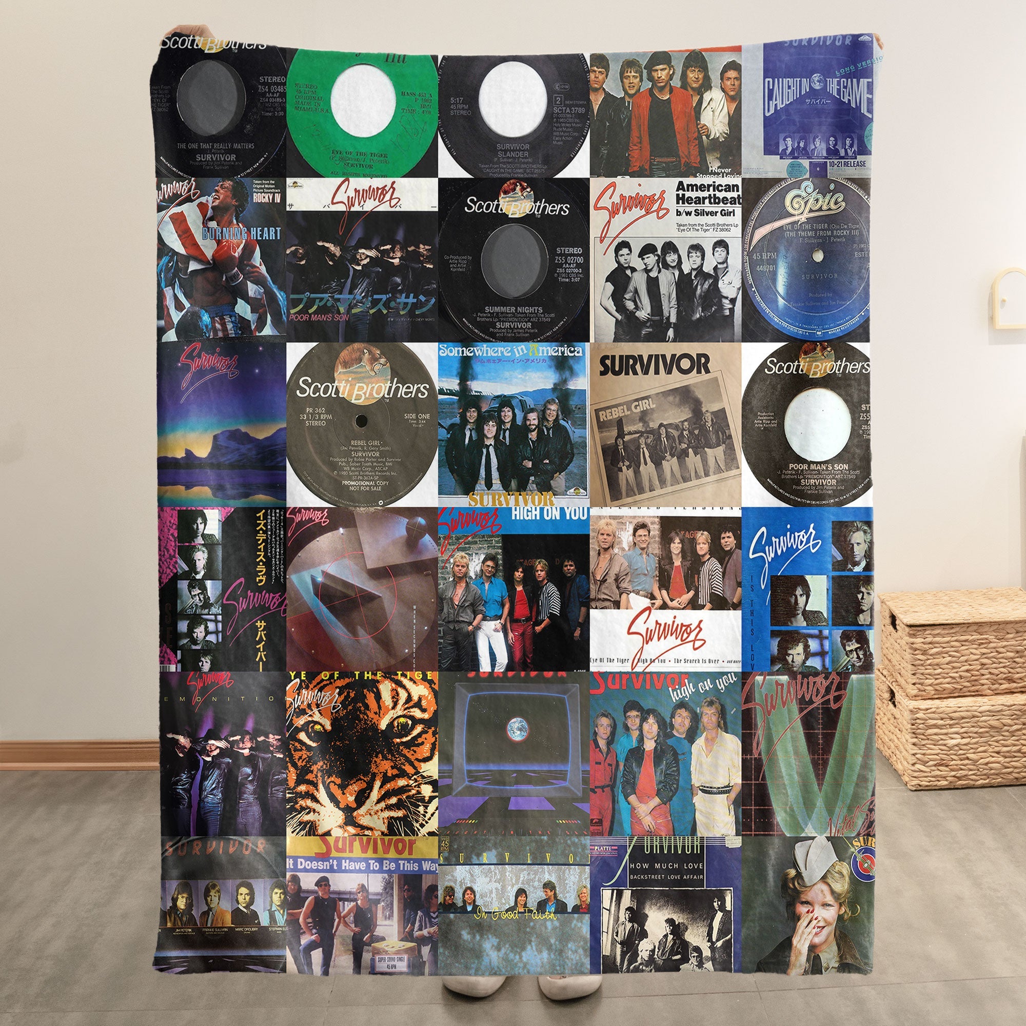 Survivor Sherpa Blanket Iconic Rock Anthems & Timeless Hits Tribute