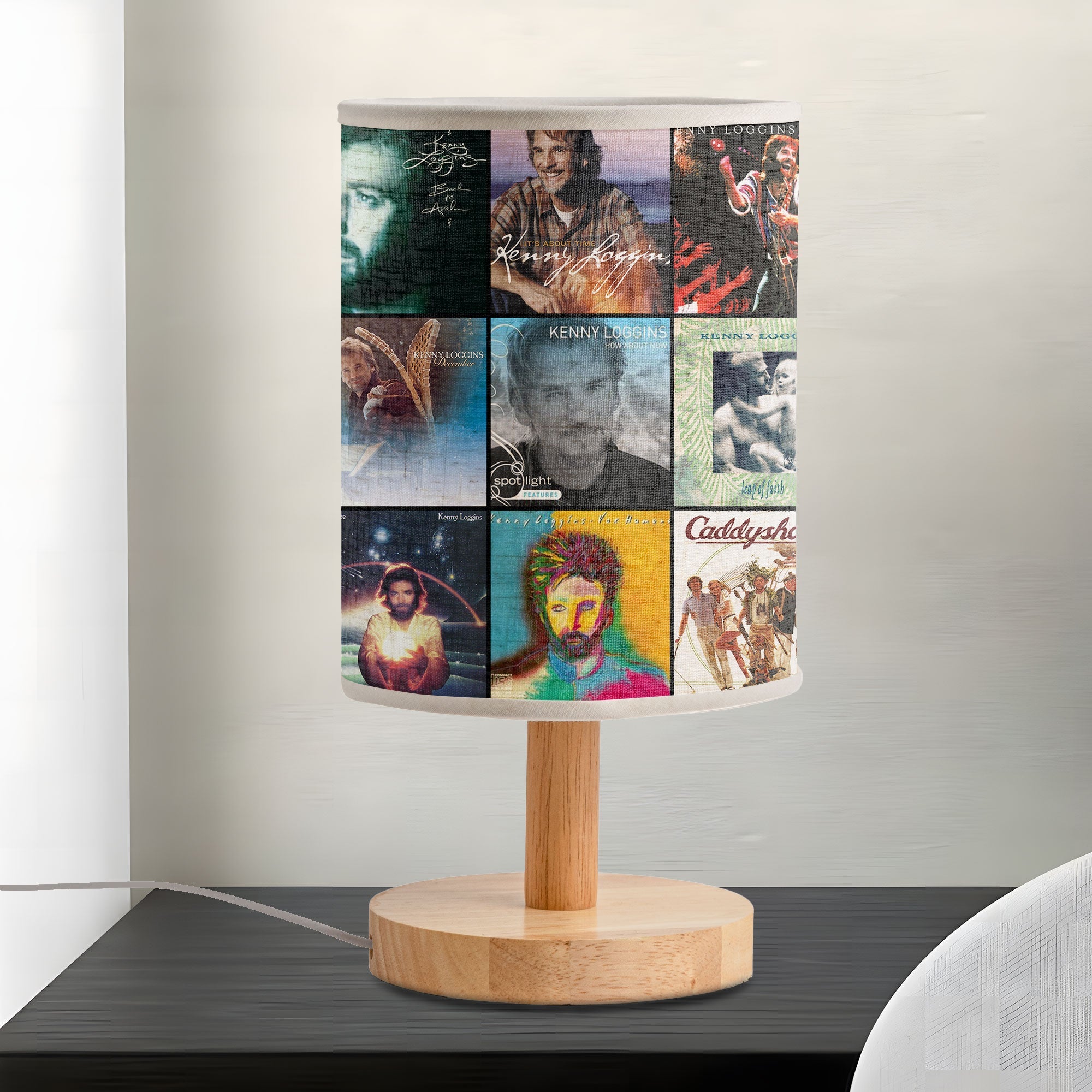 Kenny Loggins Album Collage Lamp Soft Rock Nostalgia Night Light for Music Lovers