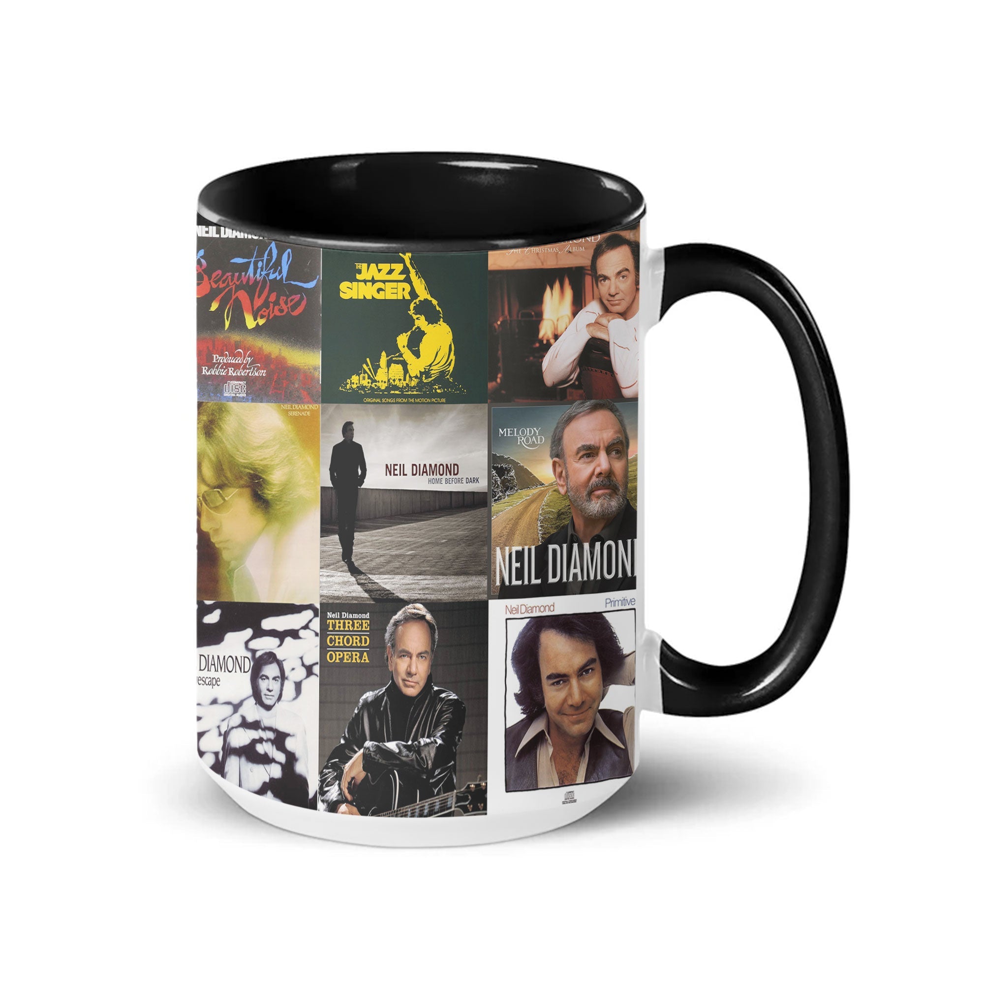 Neil Diamond Accent Mug Classic Album Cover Collage Gift