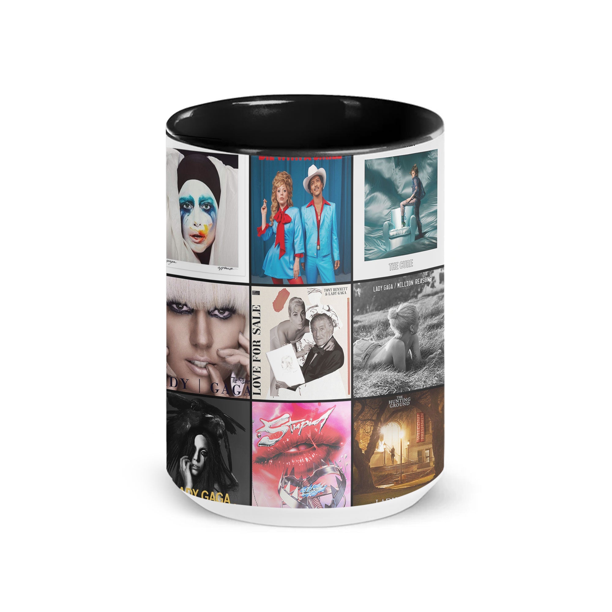 Lady Gaga Accent Mug Pop Icon Album Cover Collage Gift