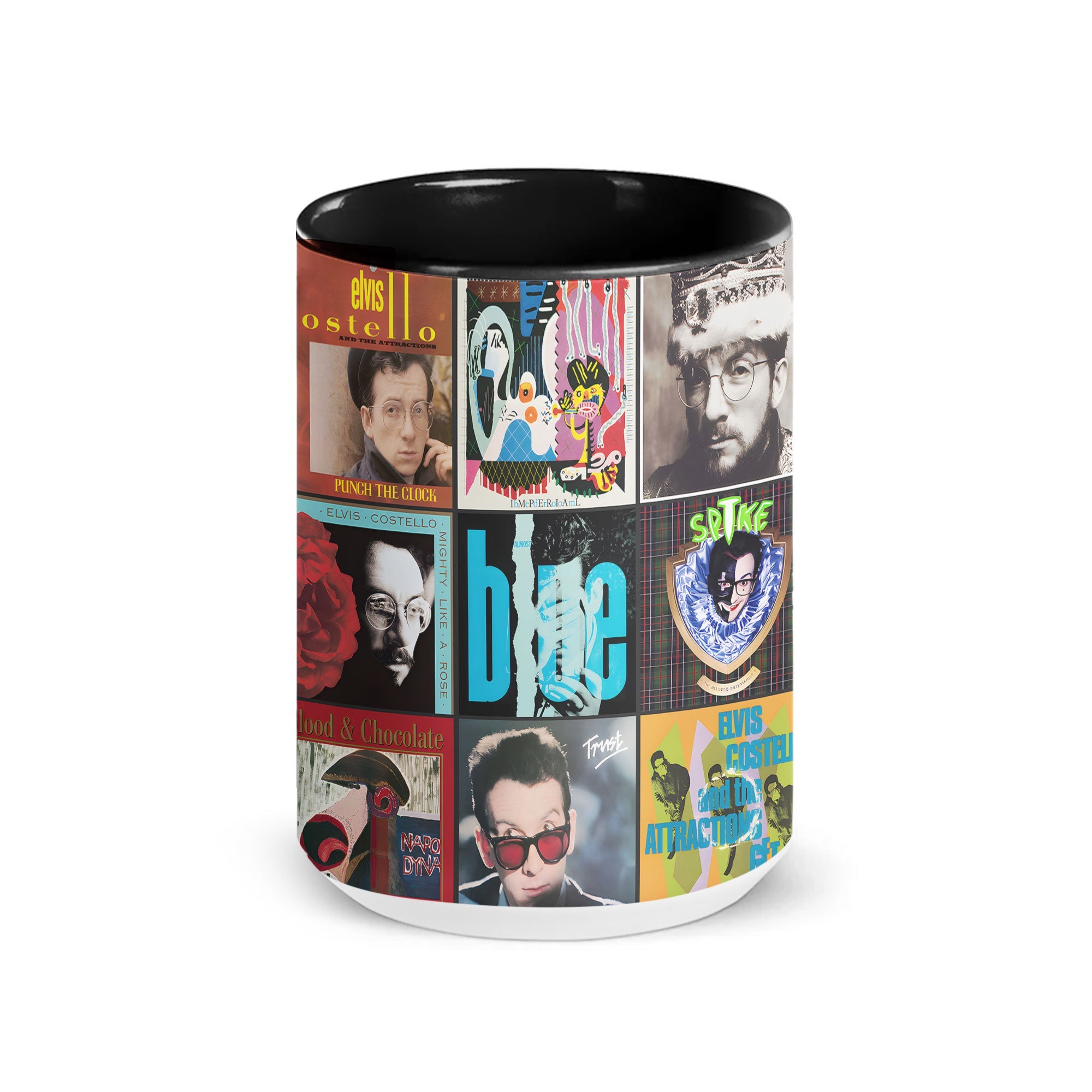 Elvis Costello Accent Mug Iconic Album Cover Collage Gift