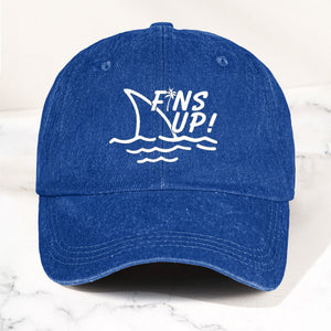 Jimmy Buffett Denim Dad Cap Fins Up Margaritaville Beach Vibes Hat (With BOX)