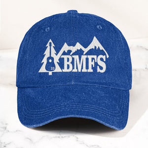 Billy Strings BMFS Acoustic Guitar Mountain Nature Music Merch Denim Cap Retro Vintage Dad Cap Gift For Dad (With Box)