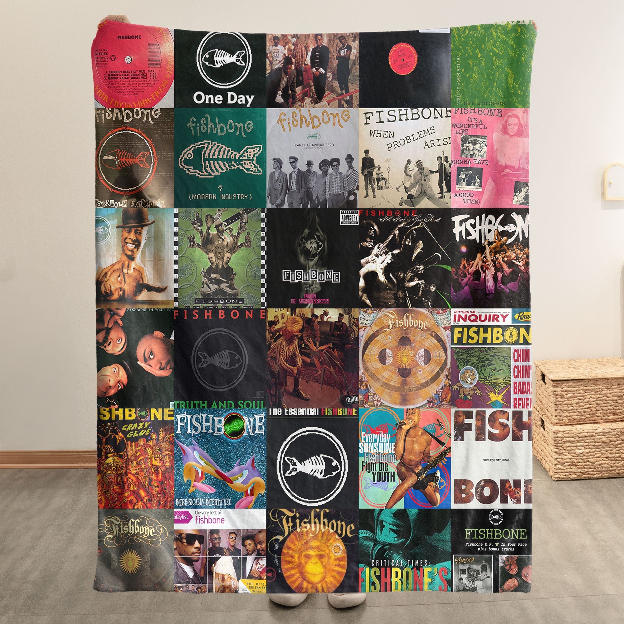 Fishbone Sherpa Blanket A Wild, Funk-Rock Journey for True Fans