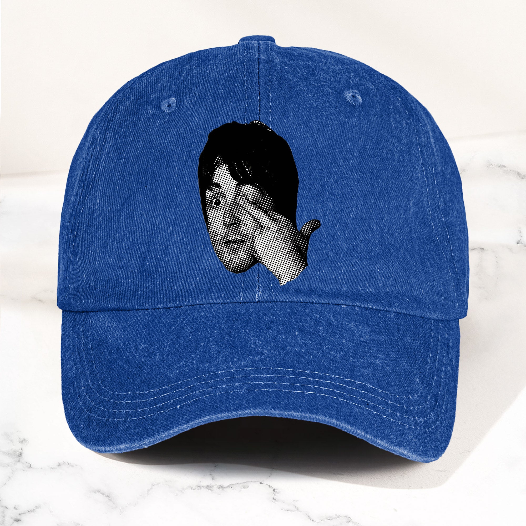 Paul McCartney Vintage Portrait Denim Cap The Beatles Retro Dad Hat ( With Box)