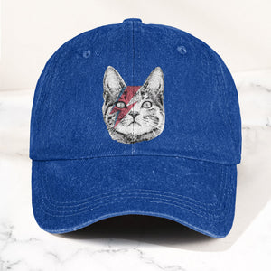 Kitty Stardust Denim Cap David Bowie Inspired Merch Dad Hat (With Box)