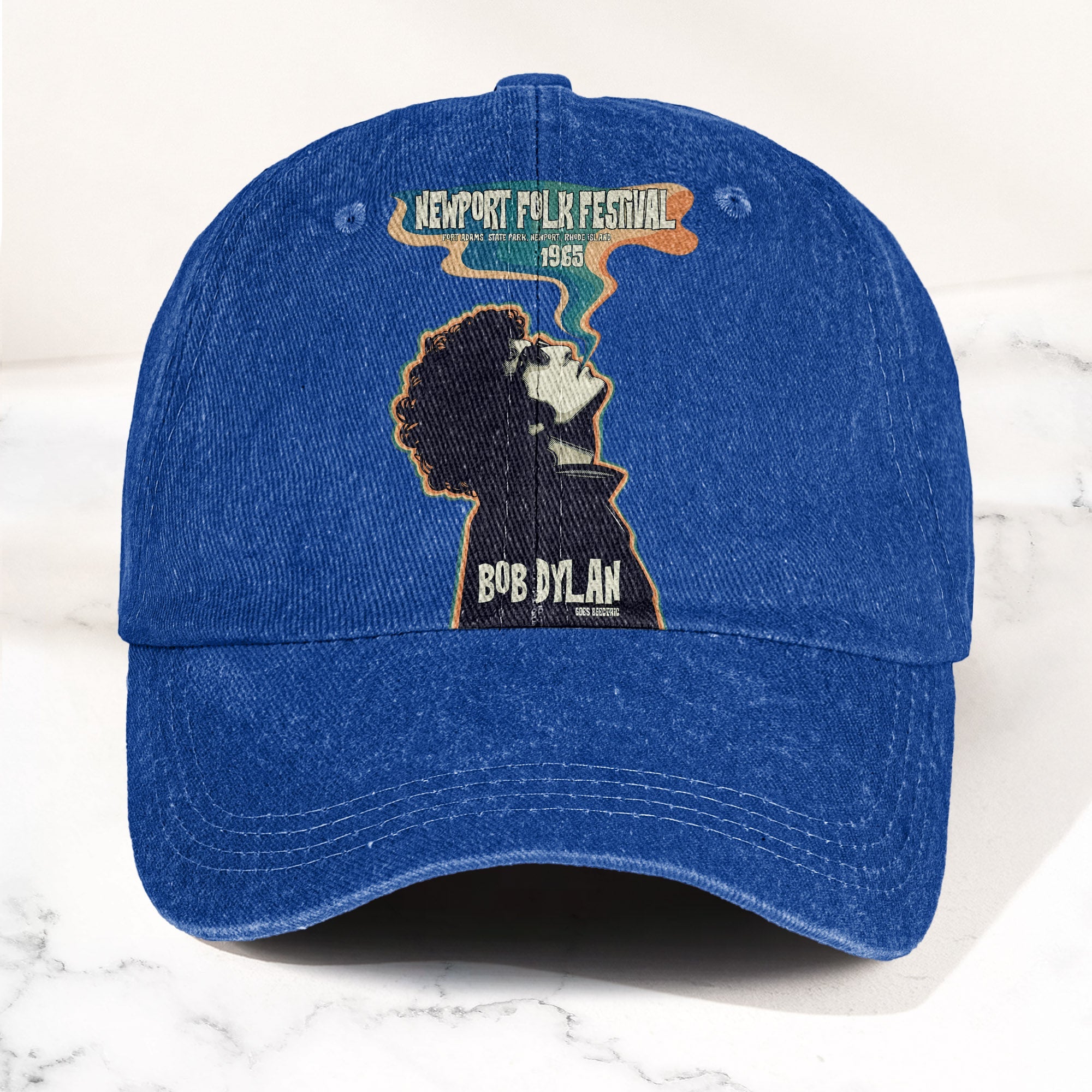 Bob Dylan Newport Folk Festival 1965 Goes Electric Vintage Graphic Denim Cap Retro Vintage Dad Cap Gift For Dad (With Box)