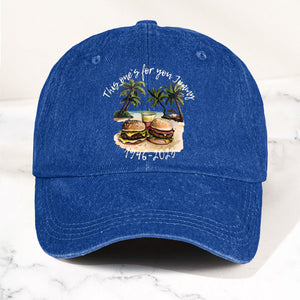 Jimmy Buffett Tribute Denim Dad Cap "This One’s For You Jimmy" Vintage Hat