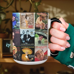 Vicente Fernández Accent Mug Ranchera Legend Album Collage Gift