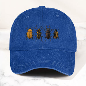 The Beatles Denim Cap Minimalist Beetle Design Dad Hat ( With Box)