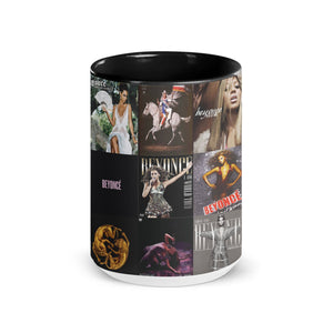 Beyoncé Accent Mug Iconic Album Cover Collage Gift for Pop & R&B Fans