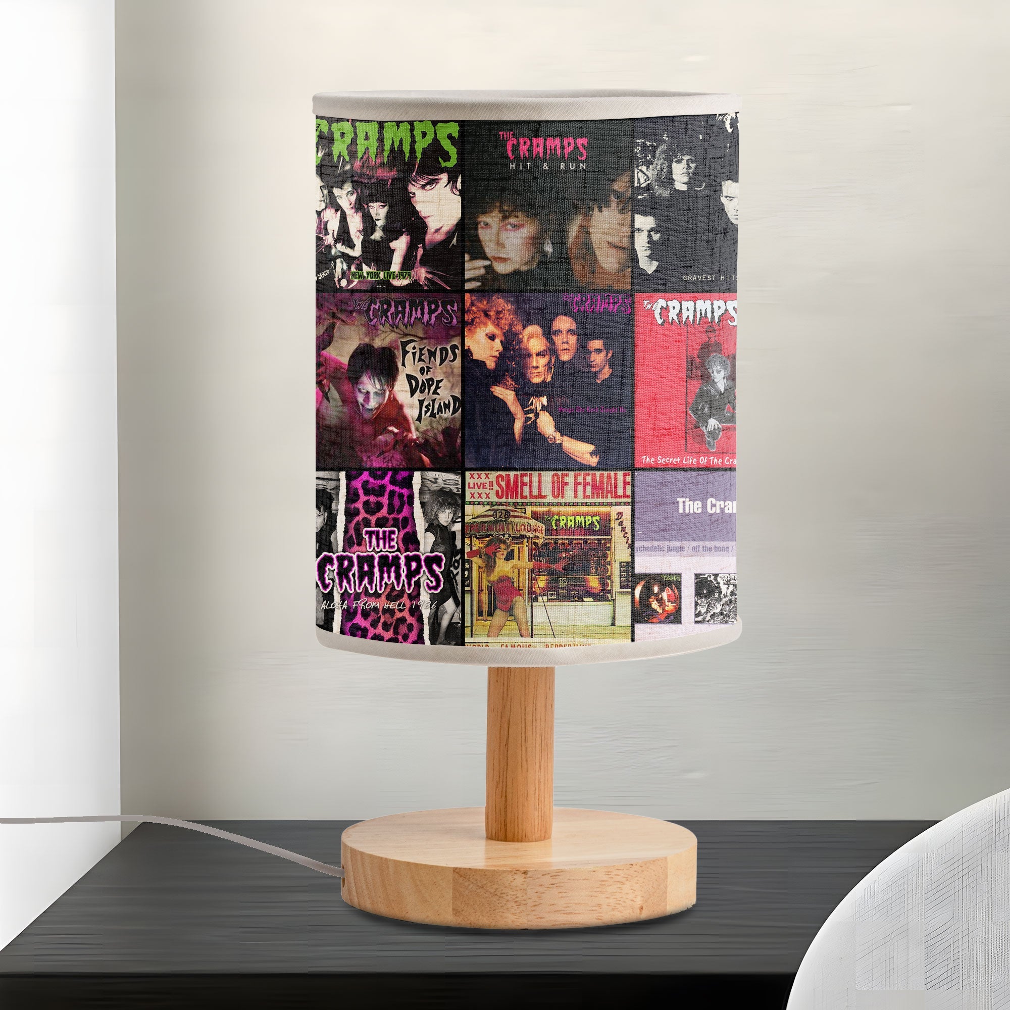 The Cramps Albums Fabric Lamp Light of Punk Rock Madness