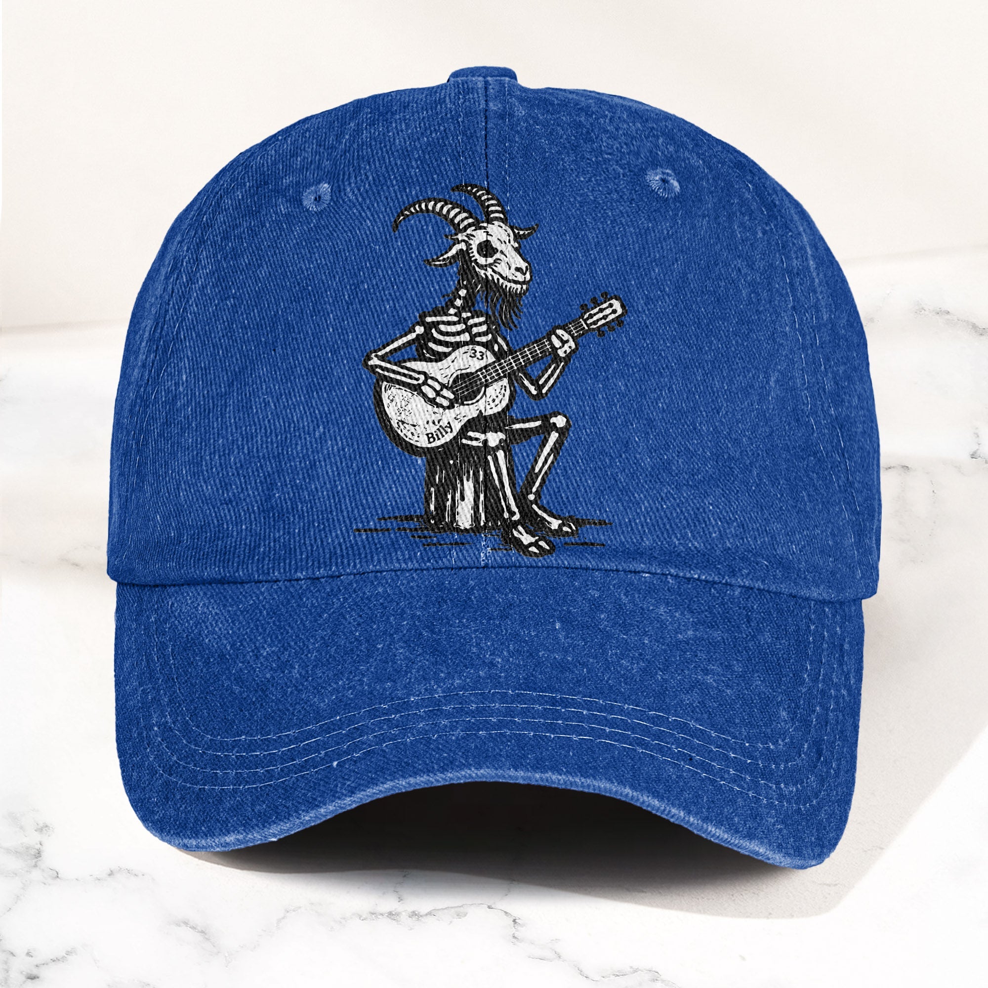 Billy Strings GoatSkeleton Guitarist Graphic Music Merch Denim Cap Retro Vintage Dad Cap Gift For Dad (With Box)