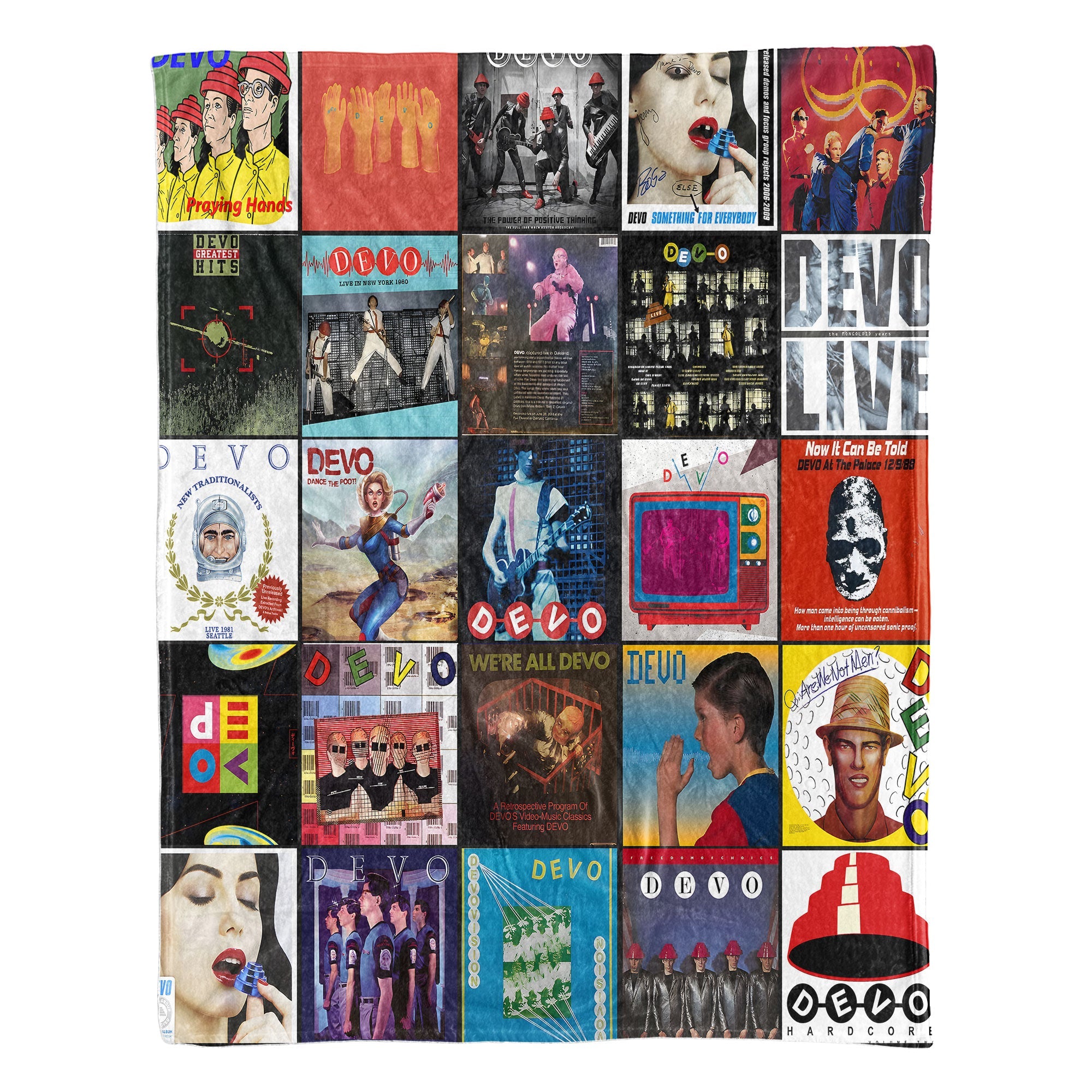 DEVO Sherpa Blanket A New Wave Icon, Reimagined in Cozy Style
