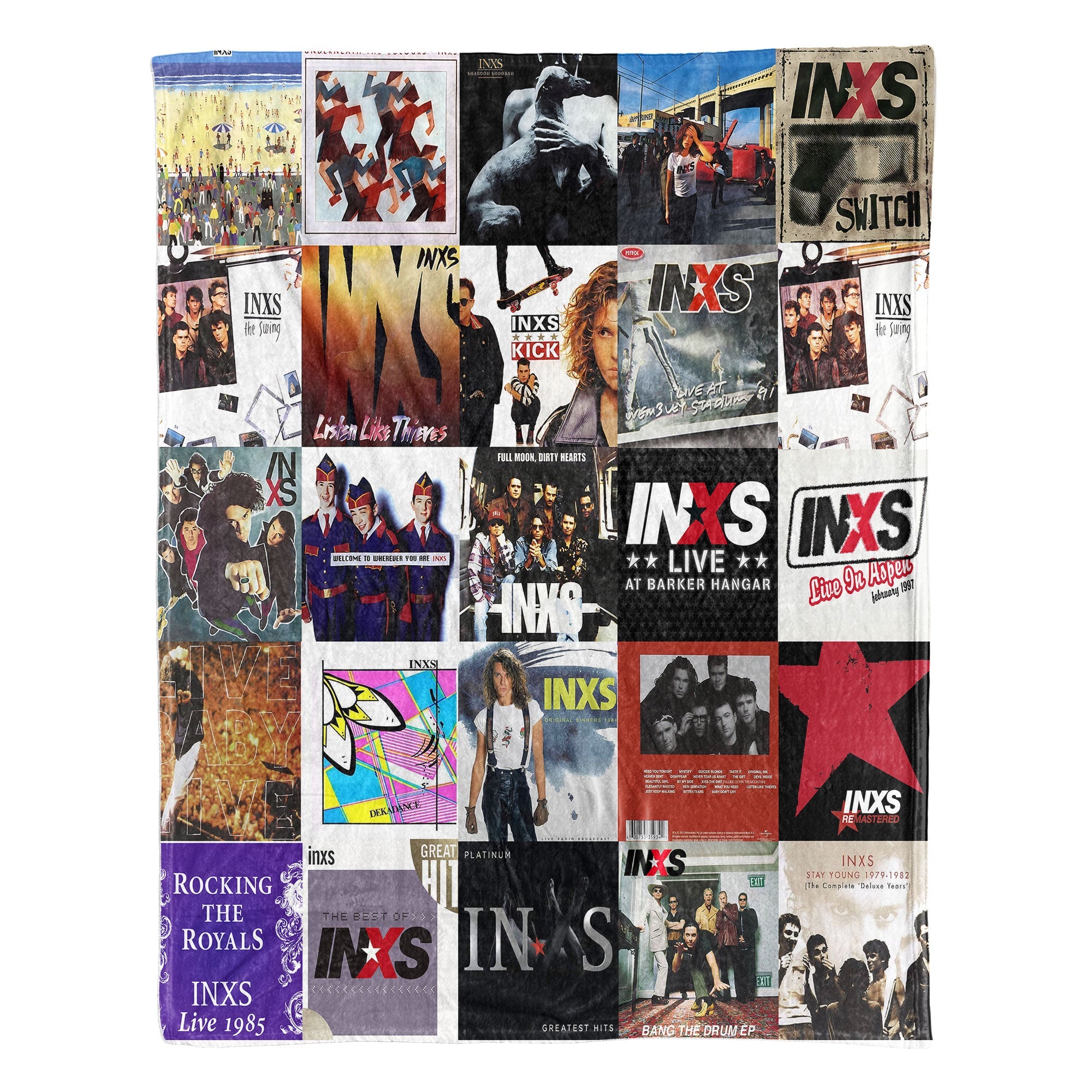 INXS Sherpa Blanket A Retro Album Cover Tribute for True Fans