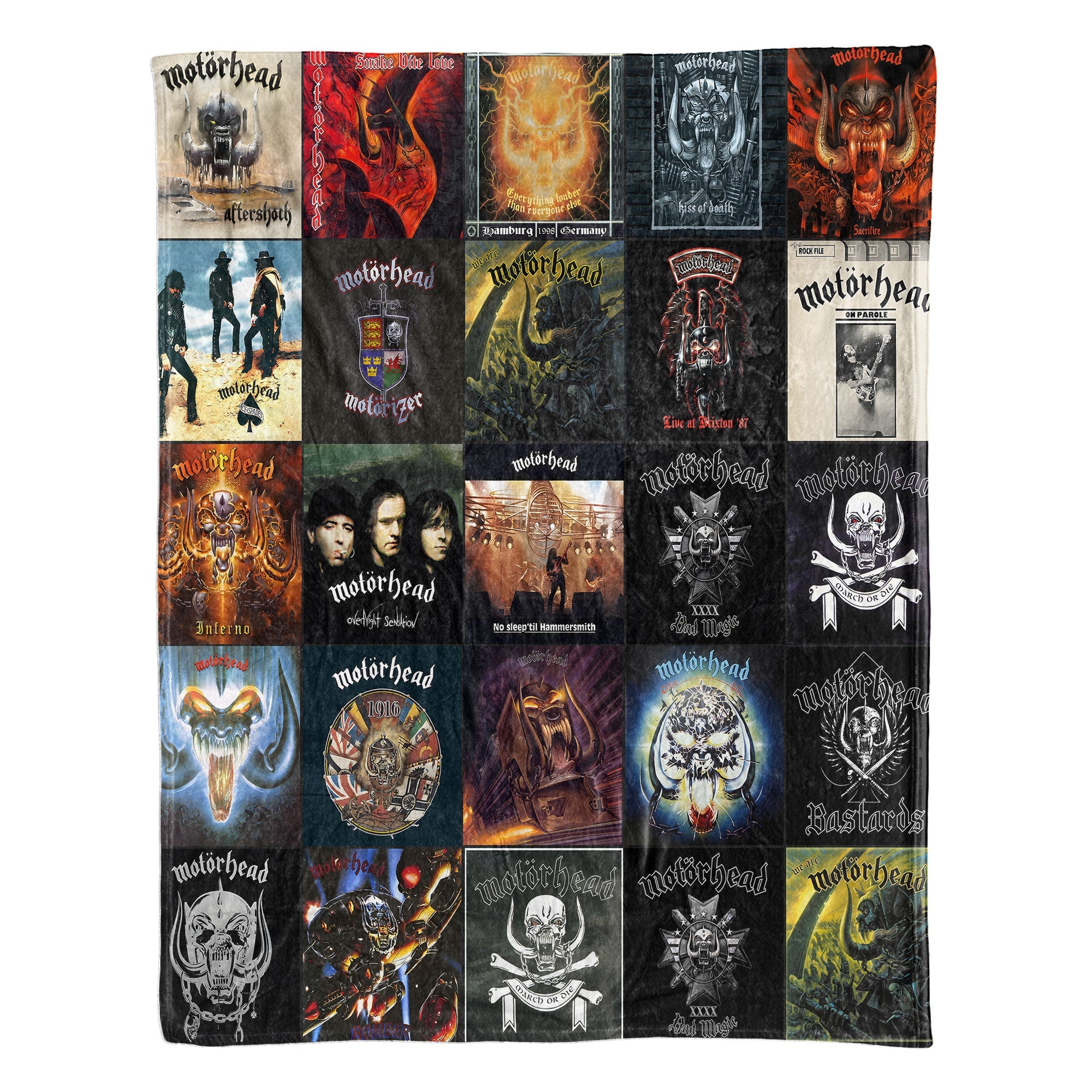 Motörhead Sherpa Blanket Heavy Metal Warmth Wrapped in Iconic Album Art