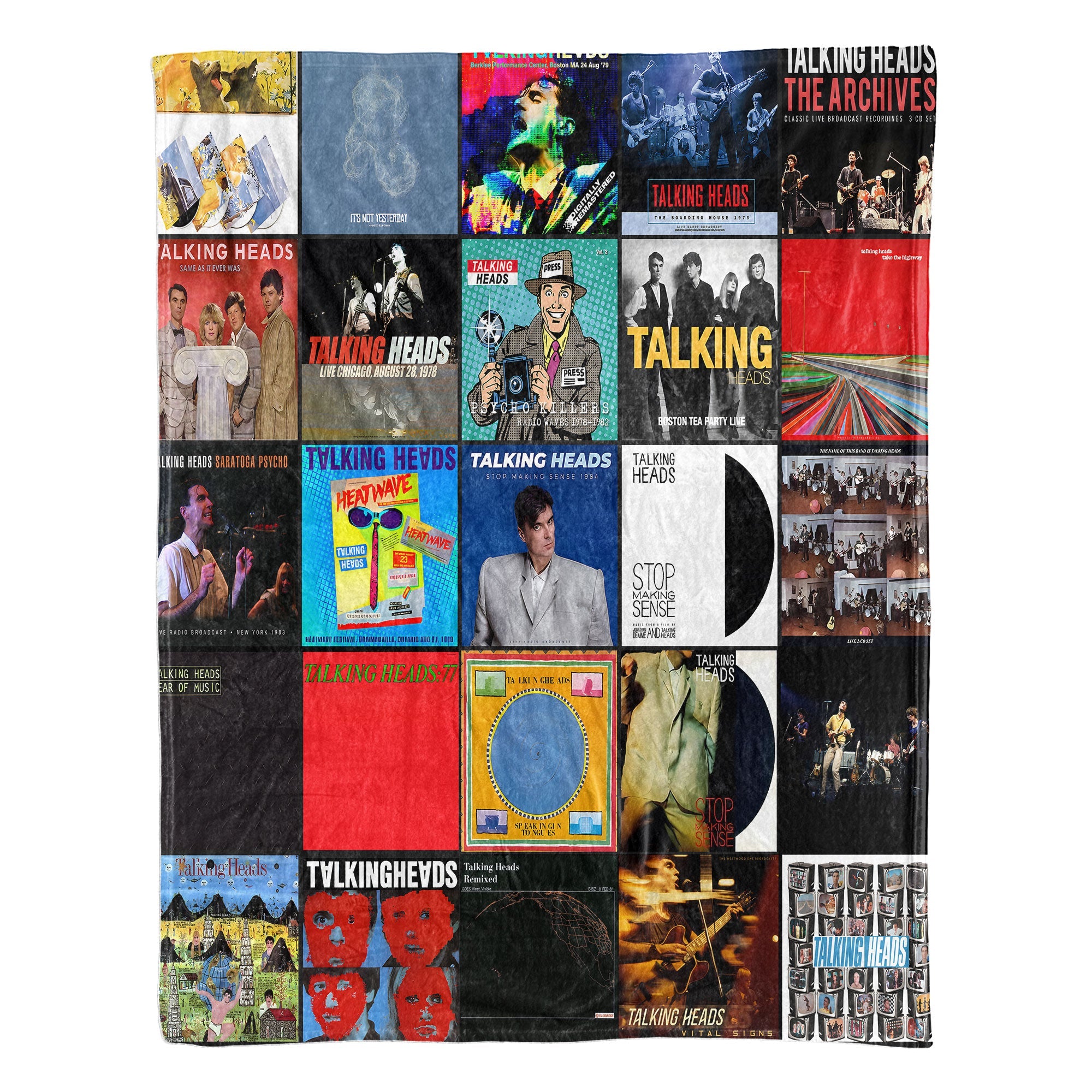 Talking Heads Sherpa Blanket Art Rock Warmth Wrapped in Iconic Album Imagery