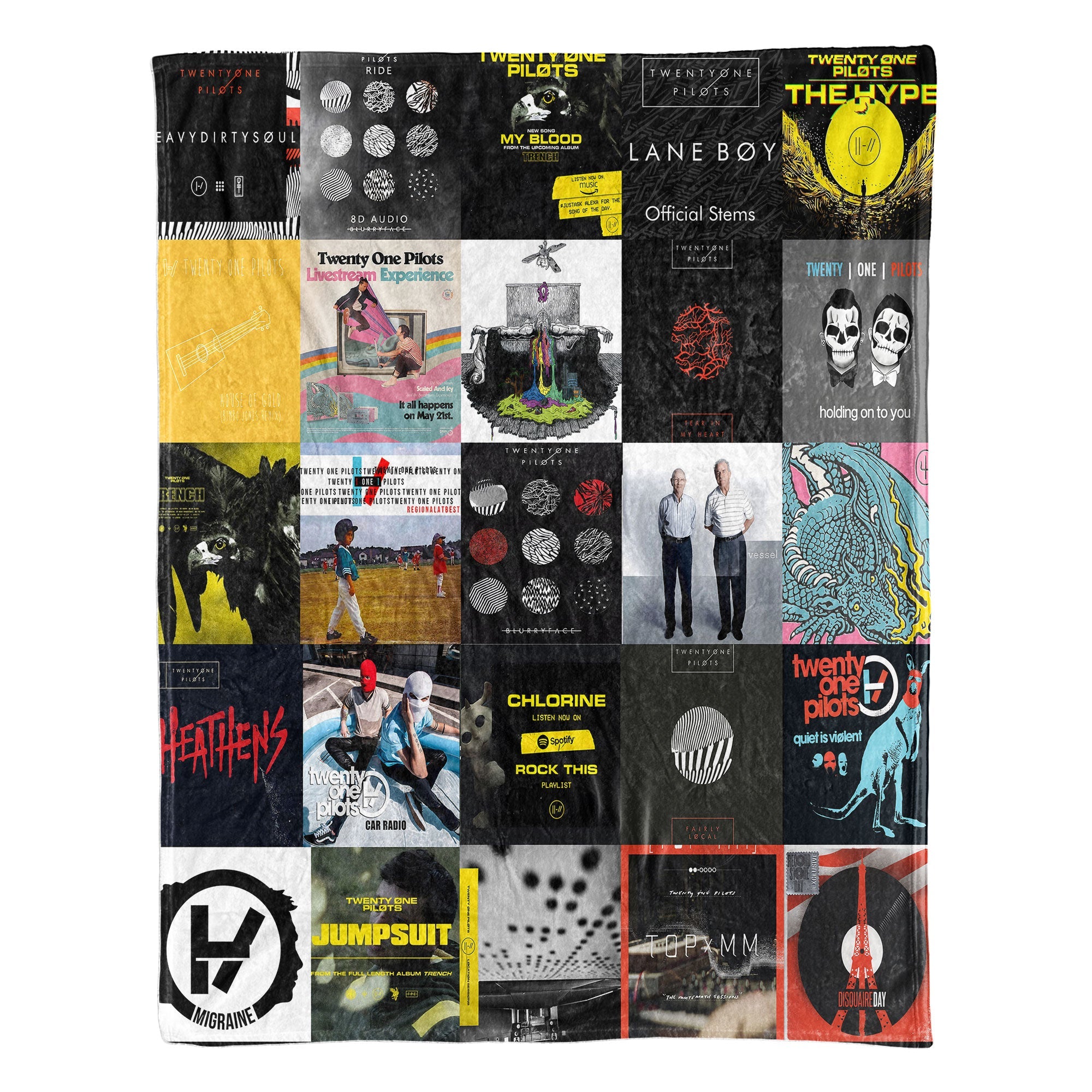 Twenty One Pilots Sherpa Blanket Alt-Pop Warmth Wrapped in Iconic Era Artwork