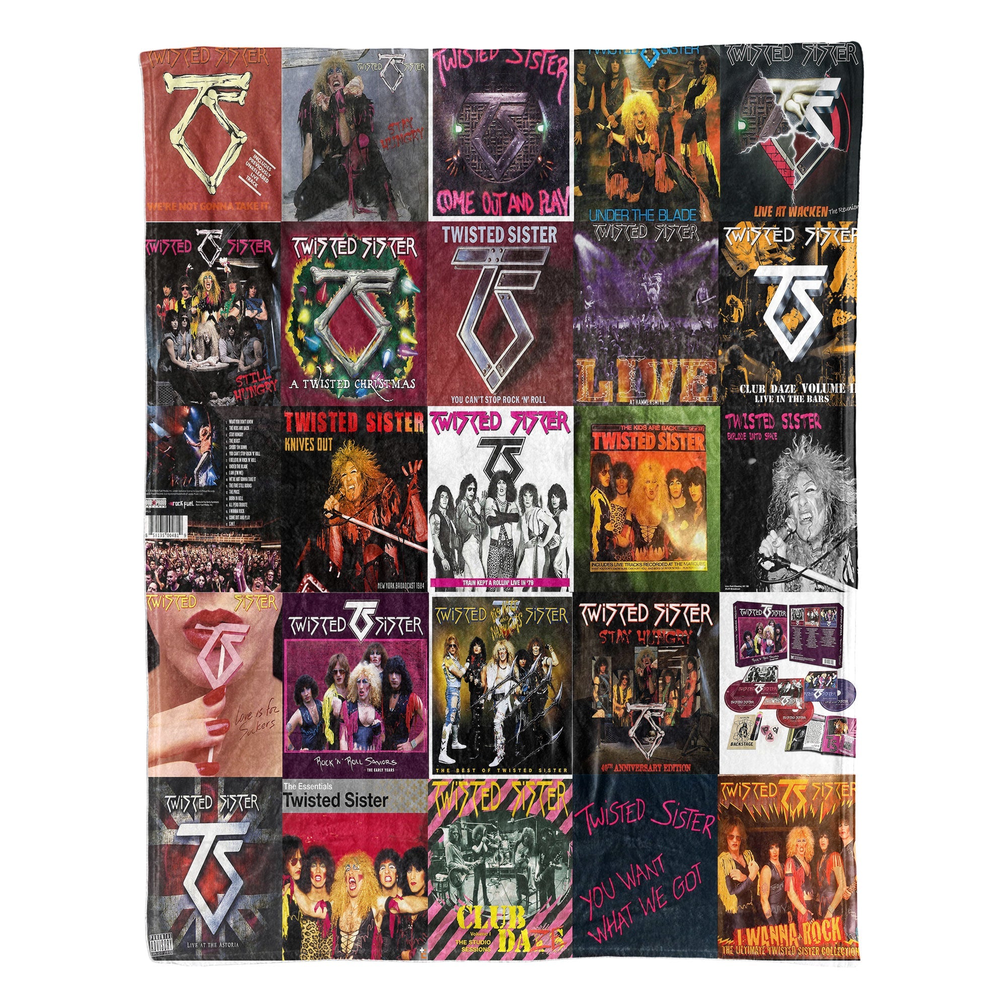 Twisted Sister Sherpa Blanket A Loud ’n’ Proud Rock Nostalgia Quilt
