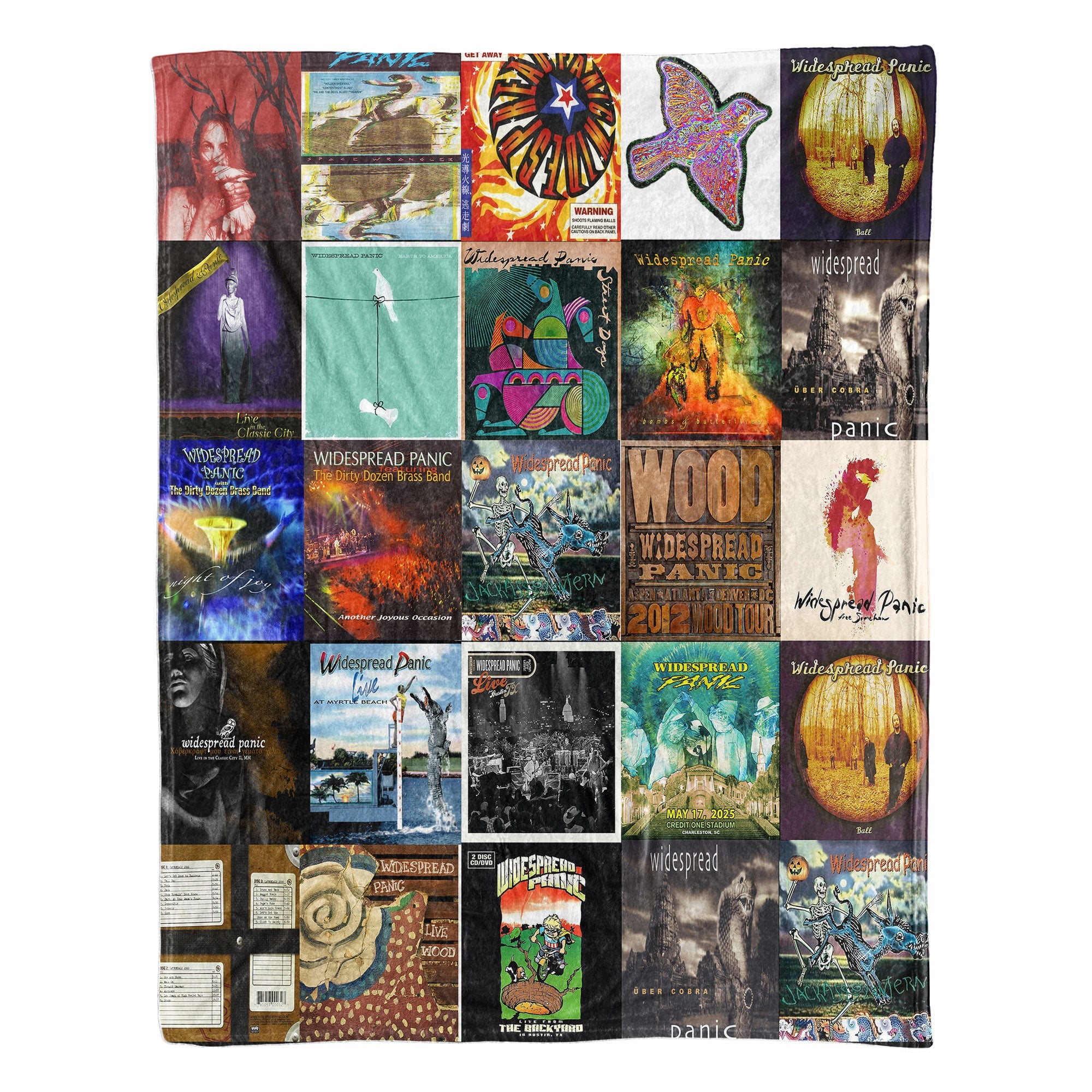 Widespread Panic Sherpa Blanket Jam Band Warmth Wrapped in Iconic Album Art