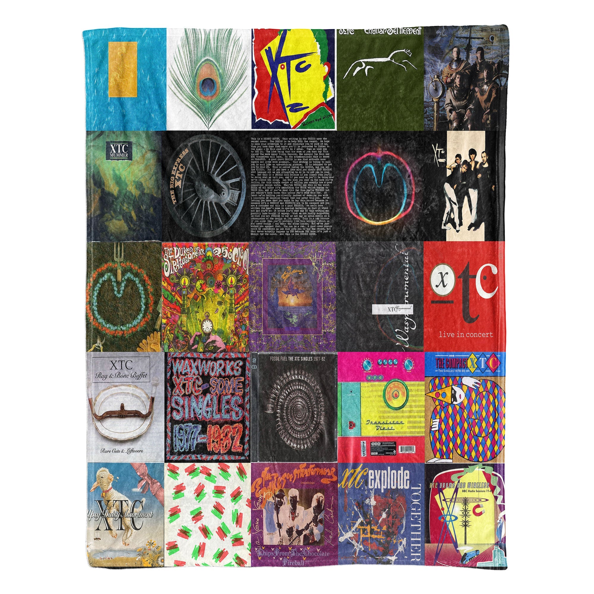 XTC Sherpa Blanket Art-Pop Warmth Wrapped in Iconic Album Imagery
