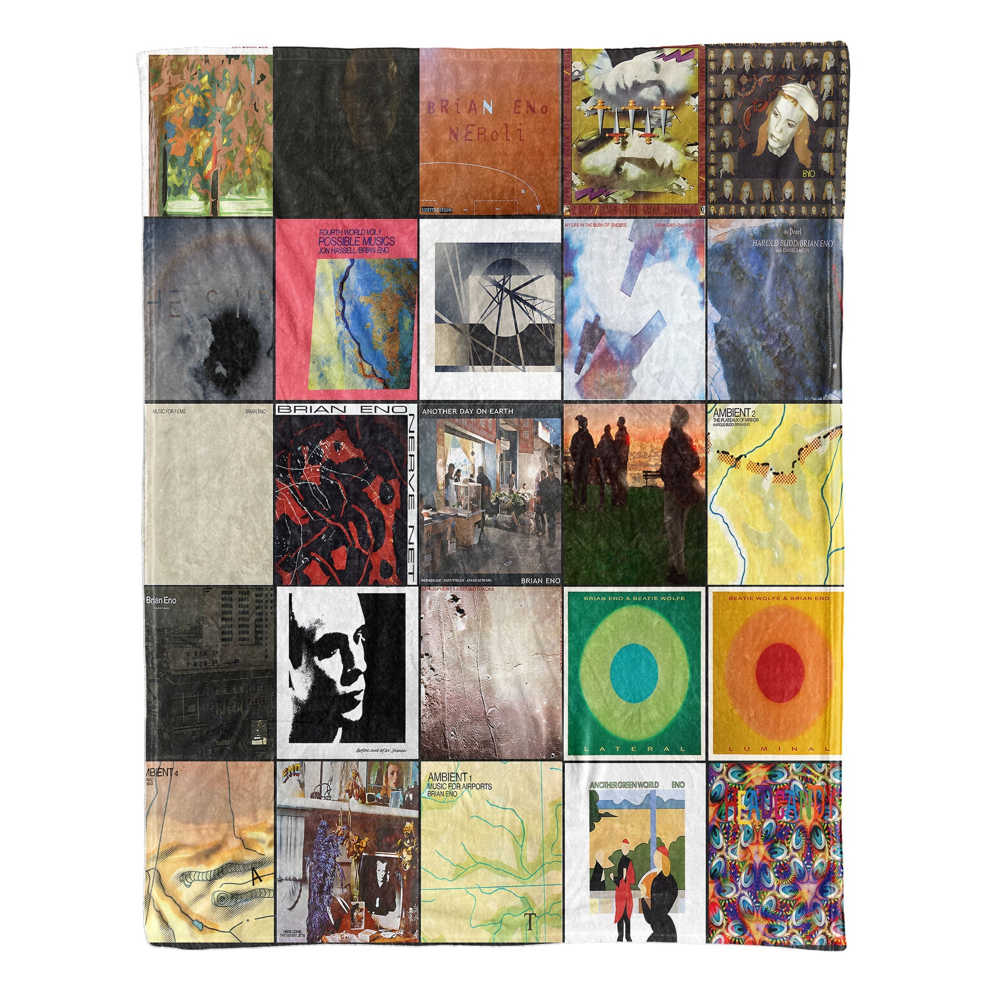 Brian Eno Sherpa Blanket Ambient Masterpieces & Iconic Album Art Tribute