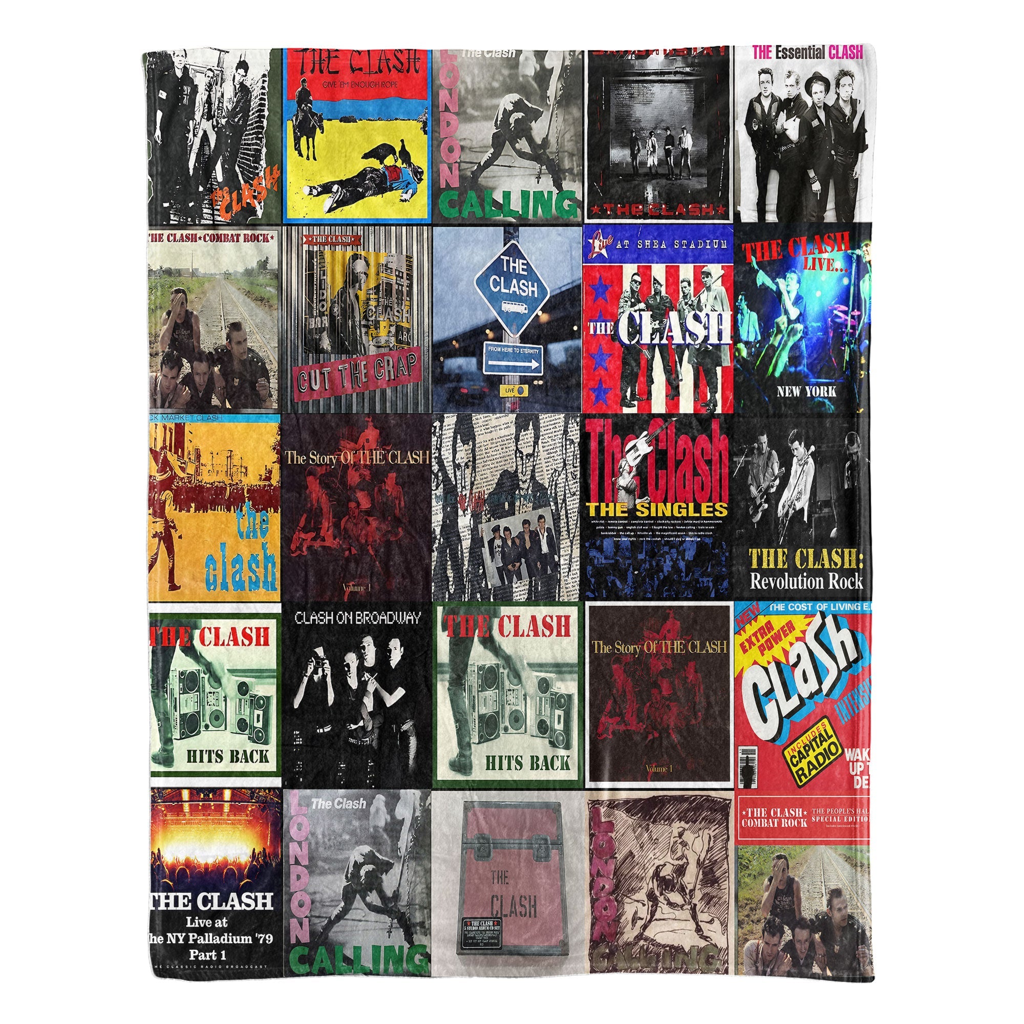 The Clash Sherpa Blanket Punk Rock Warmth Wrapped in Iconic Album Art