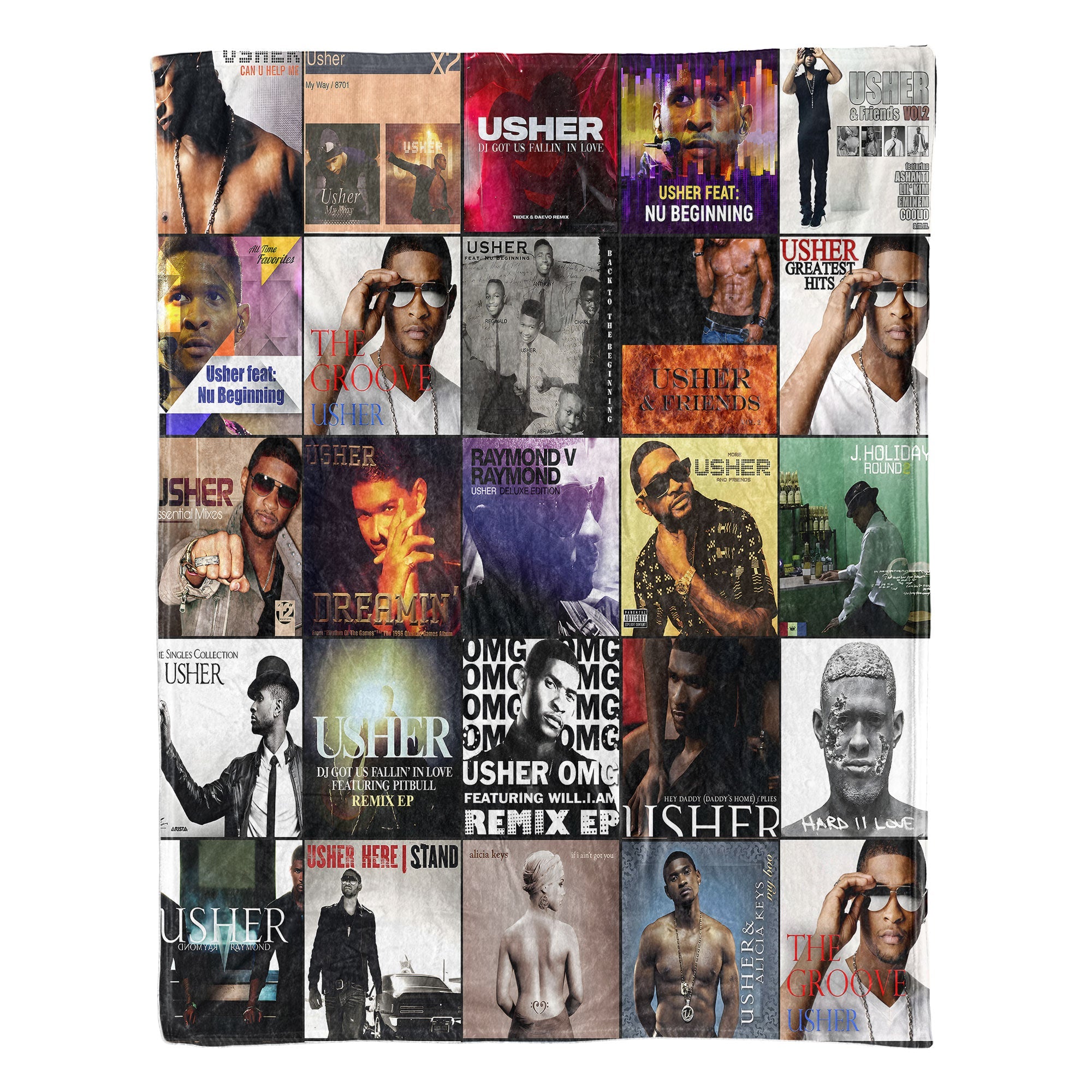 Usher Sherpa Blanket A Hit-Filled Album Cover Tribute for R&B Lovers