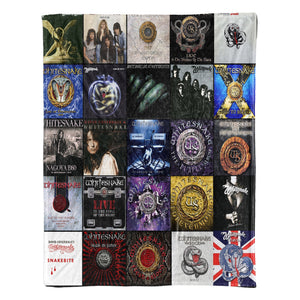 Whitesnake Sherpa Blanket A Legendary Hard Rock Album Collage for True Fans