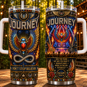 Journey 40oz Rhinestone Insulated Tumbler with Handle Stainless Steel Travel Mug with Straw and Lid