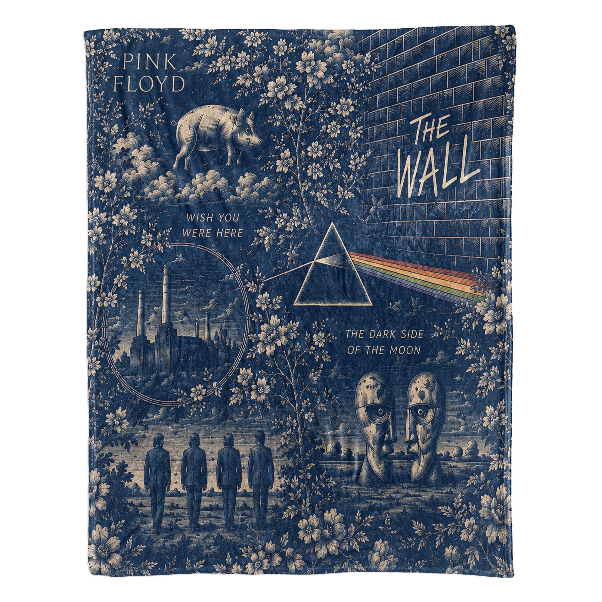 Pink Floyd Sherpa Blanket The Dark Side Of The Moon Vintage Blanket
