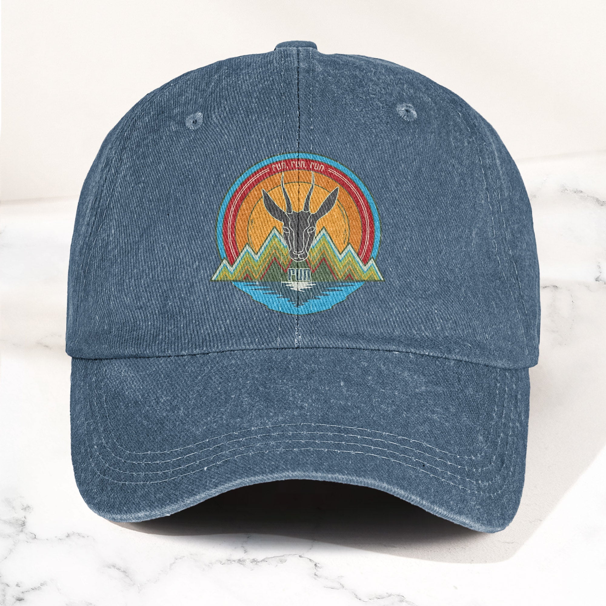 Phish Antelope Run Logo Denim Cap Retro Music Phish Cap Gift For Dad (With Box)