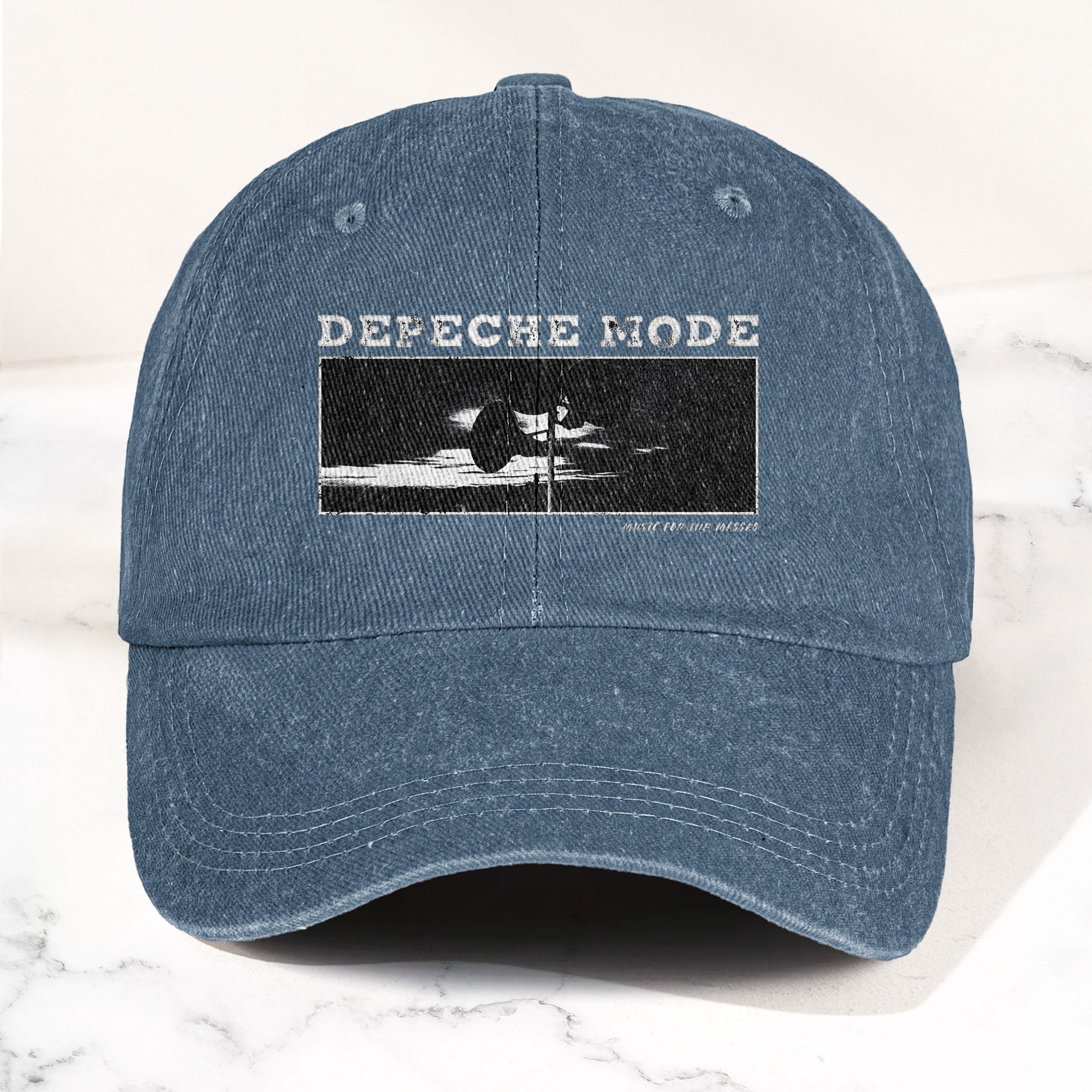 Music for the Masses Denim Cap Retro Depeche Mode Merch Dad Hat (With Box)