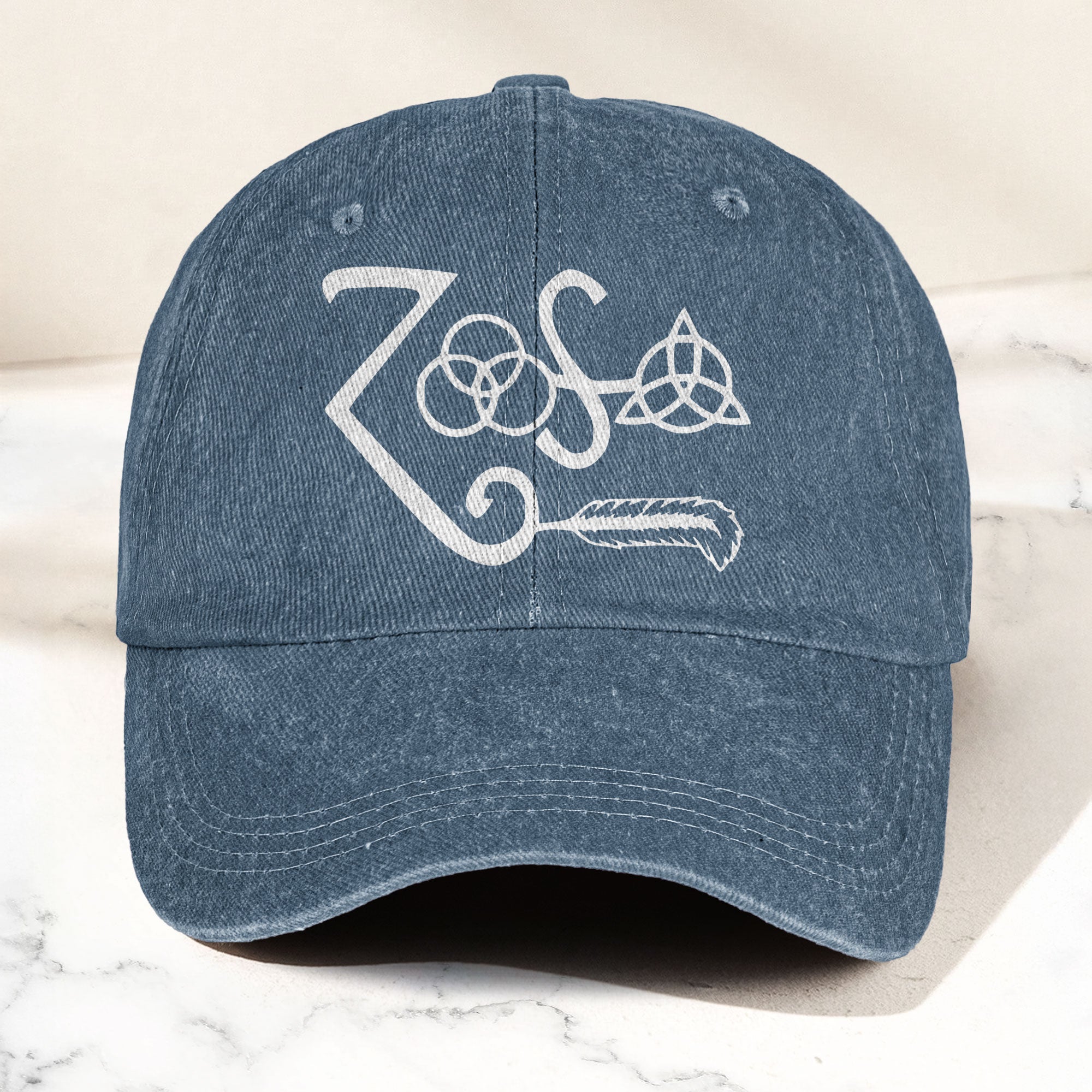 Led Zeppelin Denim Cap Retro Classic Rock Music Inspired Dad Hat (With Box)