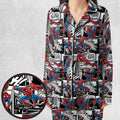 Spider Man Comic Pattern Pajamas Set